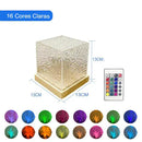 Luminária Cubo De Luz Mágico